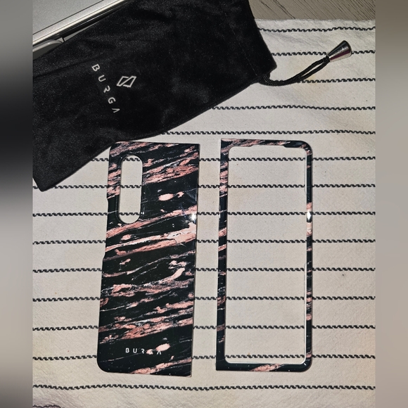 Elegant Black and Pink Marble Phone Case By BURGA - Picture 2 of 3